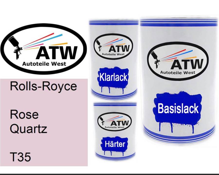Rolls-Royce, Rose Quartz, T35: 500ml Lackdose + 500ml Klarlack + 250ml Härter - Set, von ATW Autoteile West.